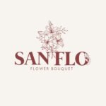 SAN FLO Flower Bouquet Logo SAN FLO Flower Bouquet