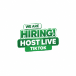 Logo WE ARE HIRING Host Live TikTok